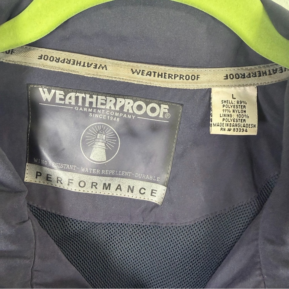 Weatherproof Performance Navy Jacket With Zip Awa… - image 2